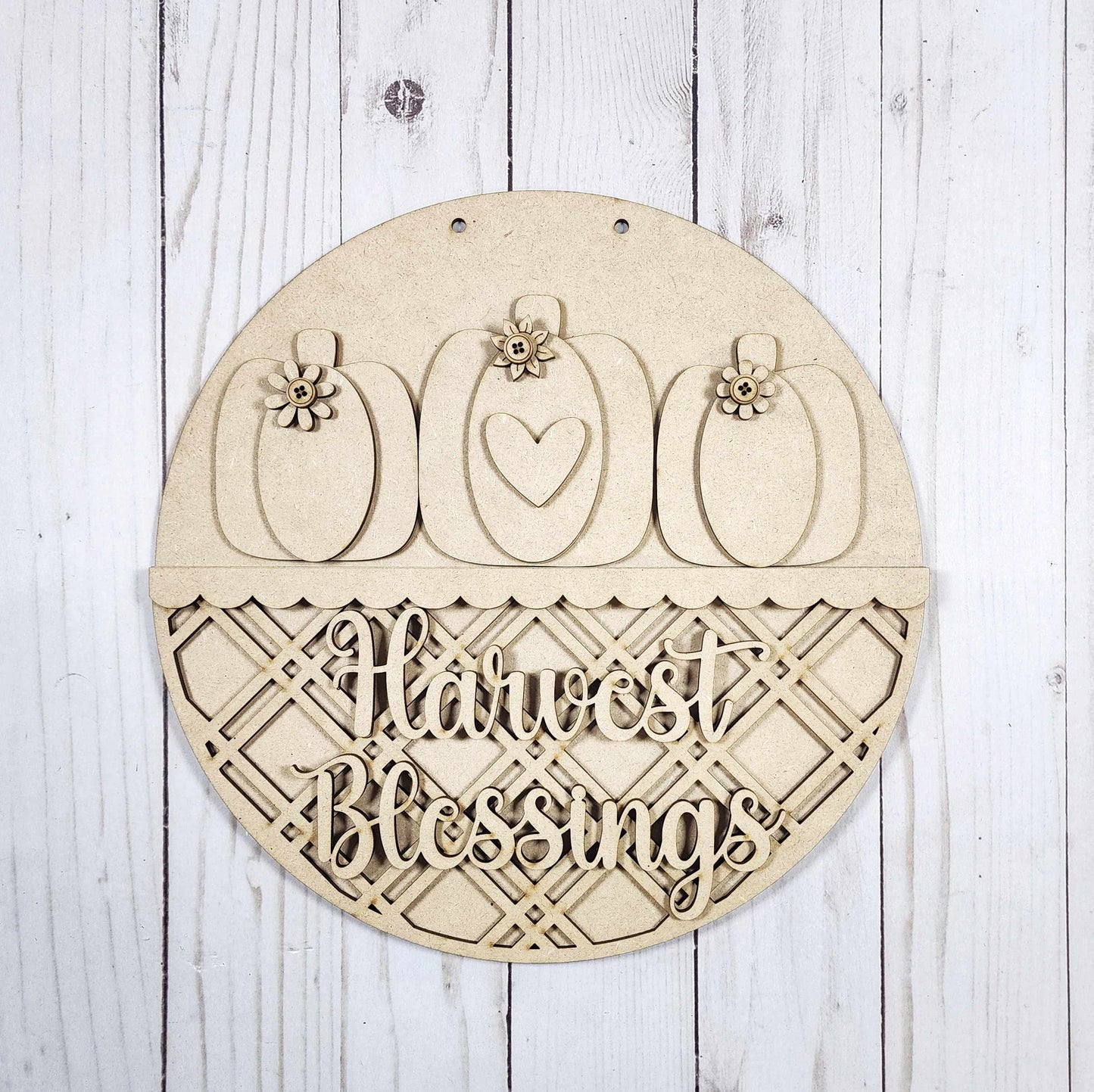 Fall Harvest Door Sign - unpainted cutouts