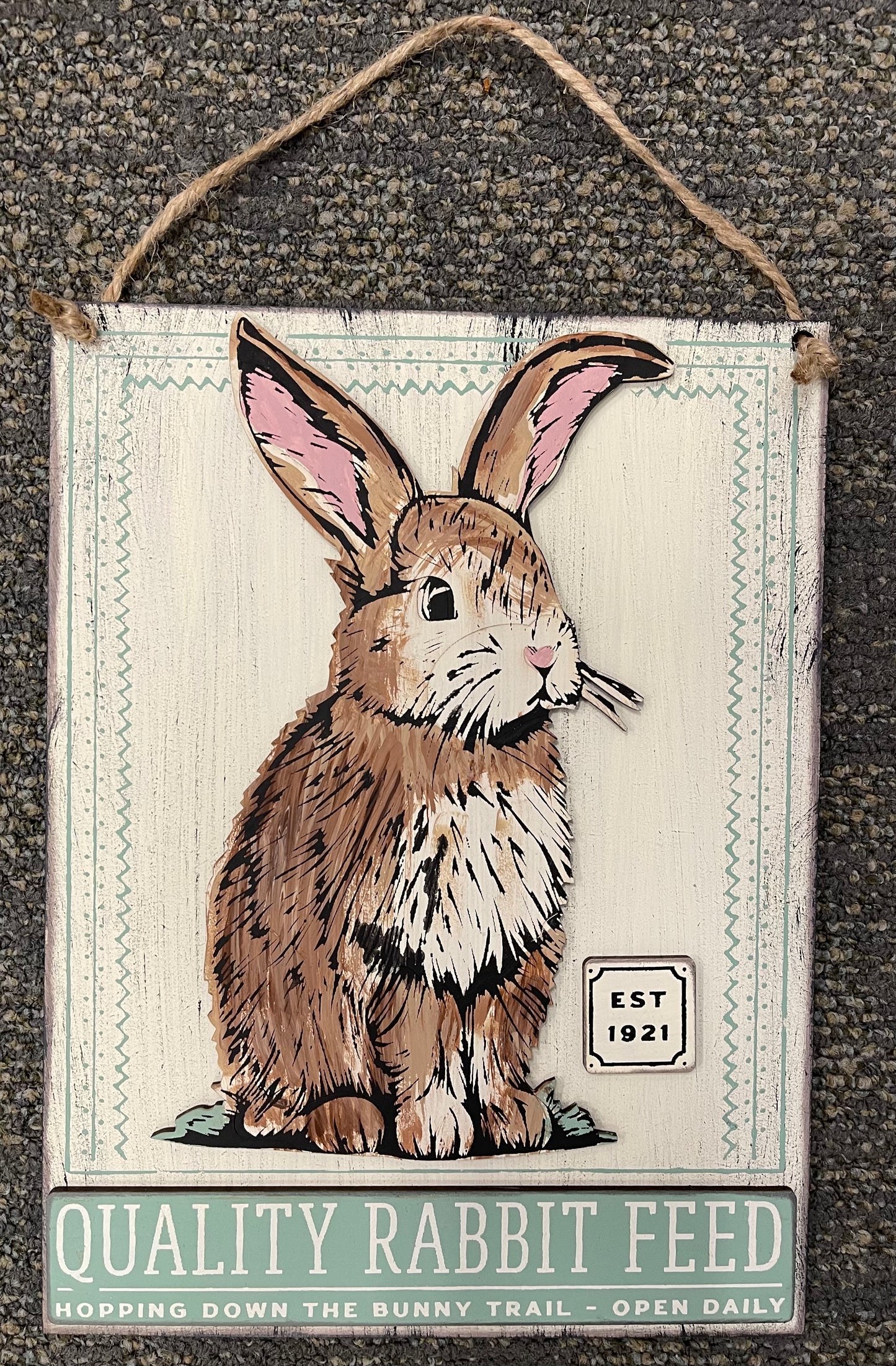Bunnies & Co. March Club Sign - goes with Chalk Couture Transfer - wood cutouts ready to paint