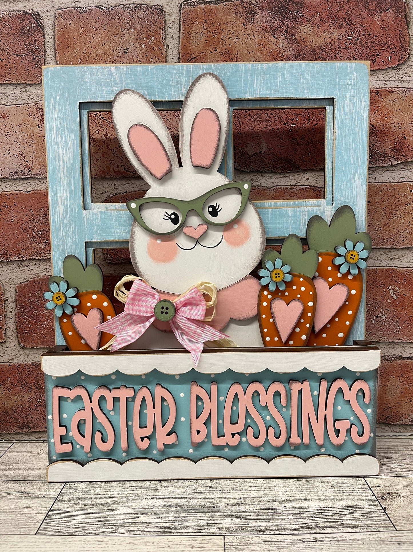 Easter Blessings Insert for Changeable Window Box unpainted wood cutouts, ready for you to paint