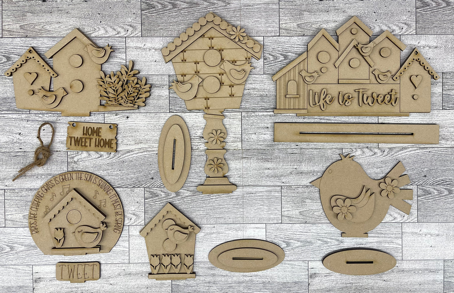 March Craft Kit - Birdhouse Themed - basket and water globe not included