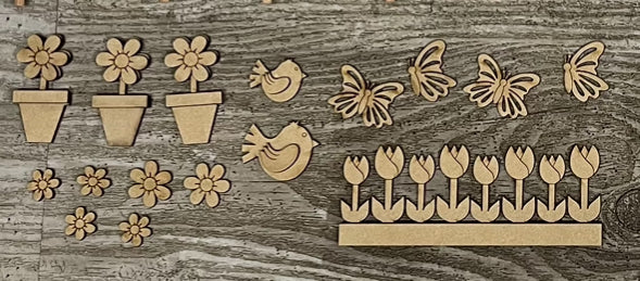 Birdhouse cutouts add on Kit - Wood Cutouts unpainted ready for you to paint