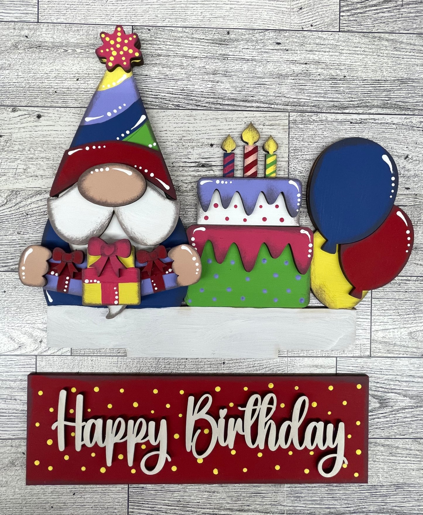 Birthday - Insert for Changeable Window Box unpainted wood cutouts, ready for you to paint