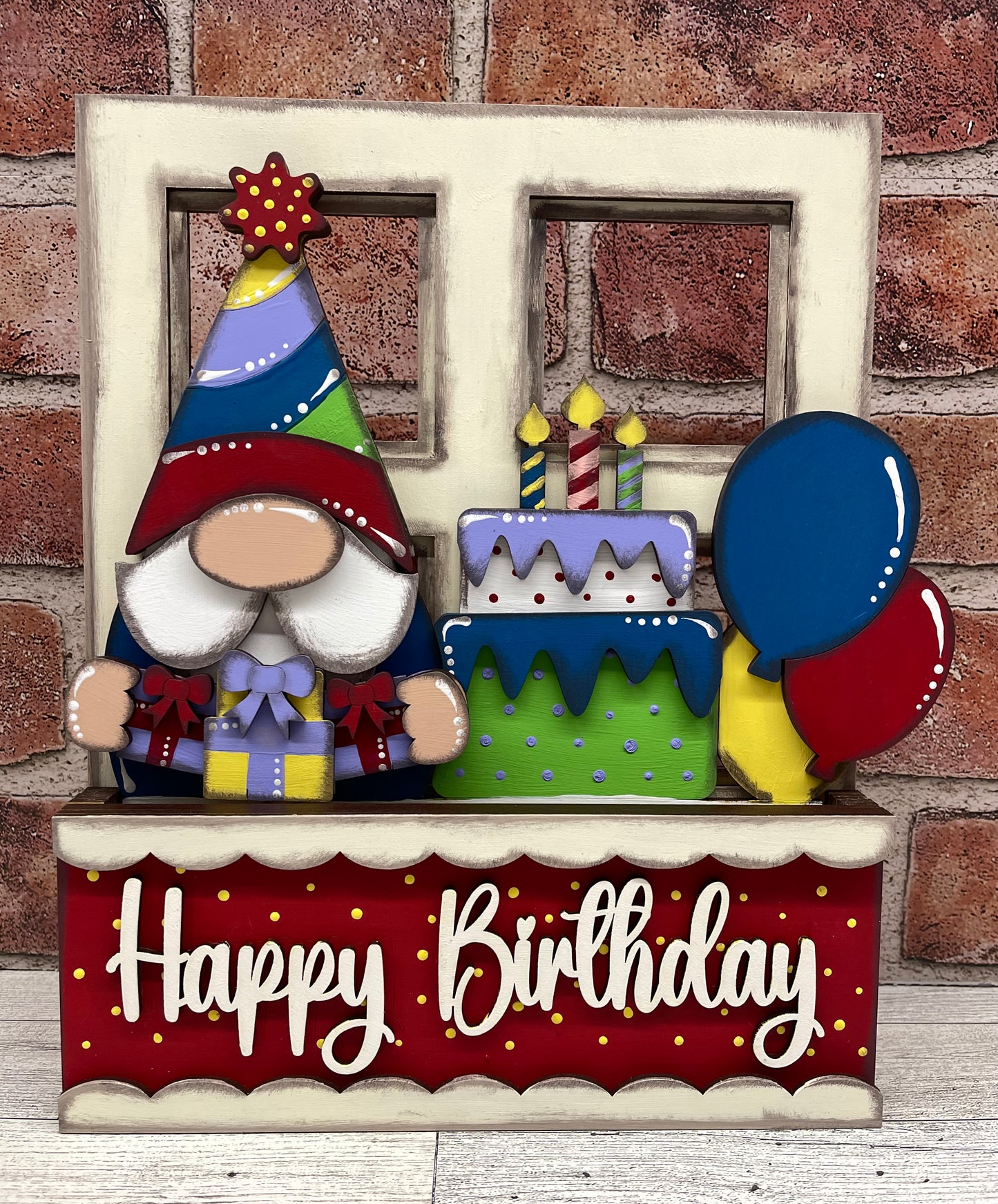 Birthday - Insert for Changeable Window Box unpainted wood cutouts, ready for you to paint