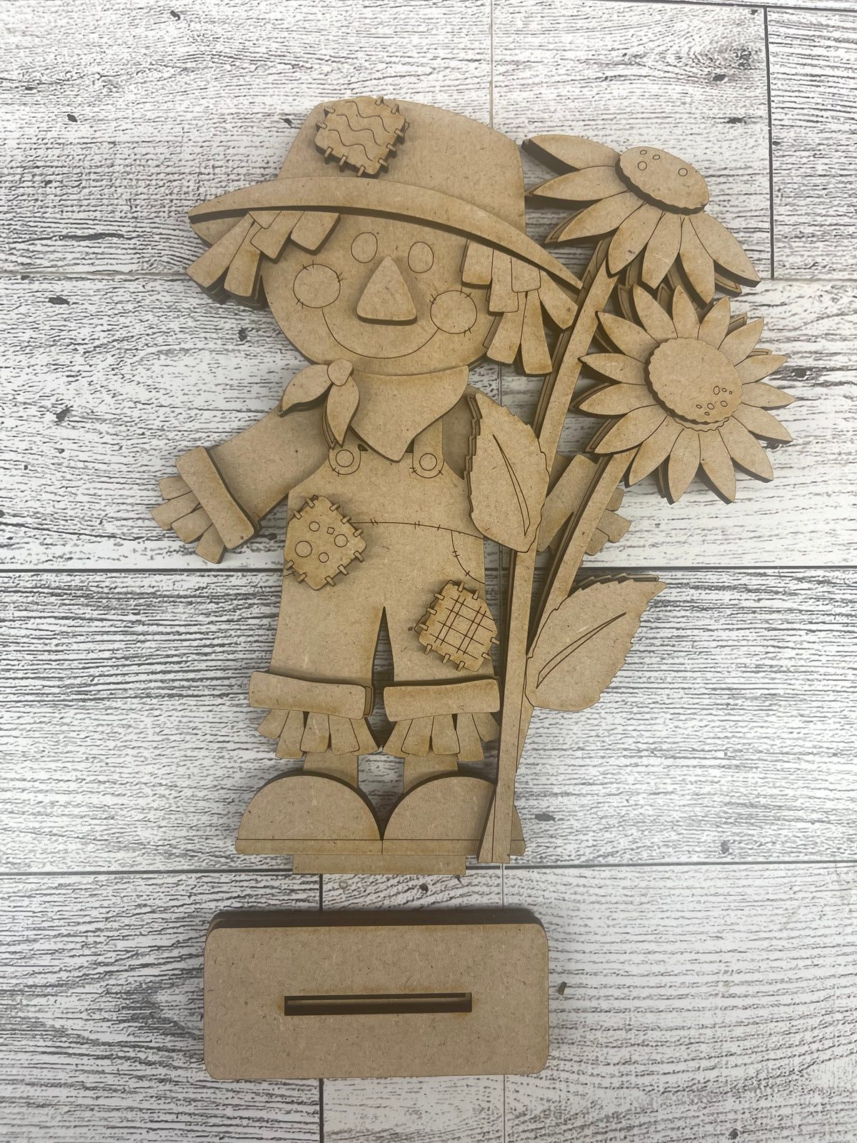 $5.00 Friday - Scarecrow Stander boy or girl - unpainted cutouts ready for you to finish