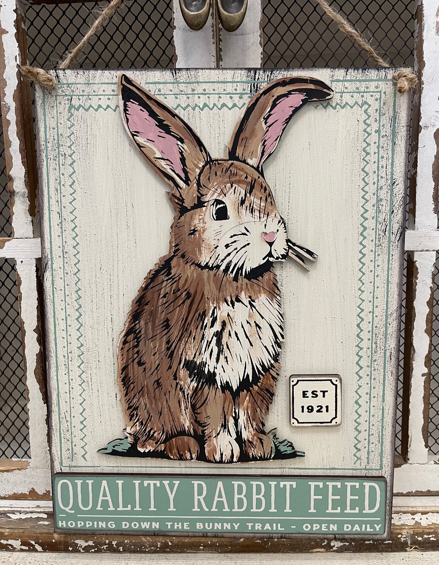 Bunnies & Co. March Club Sign - goes with Chalk Couture Transfer - wood cutouts ready to paint