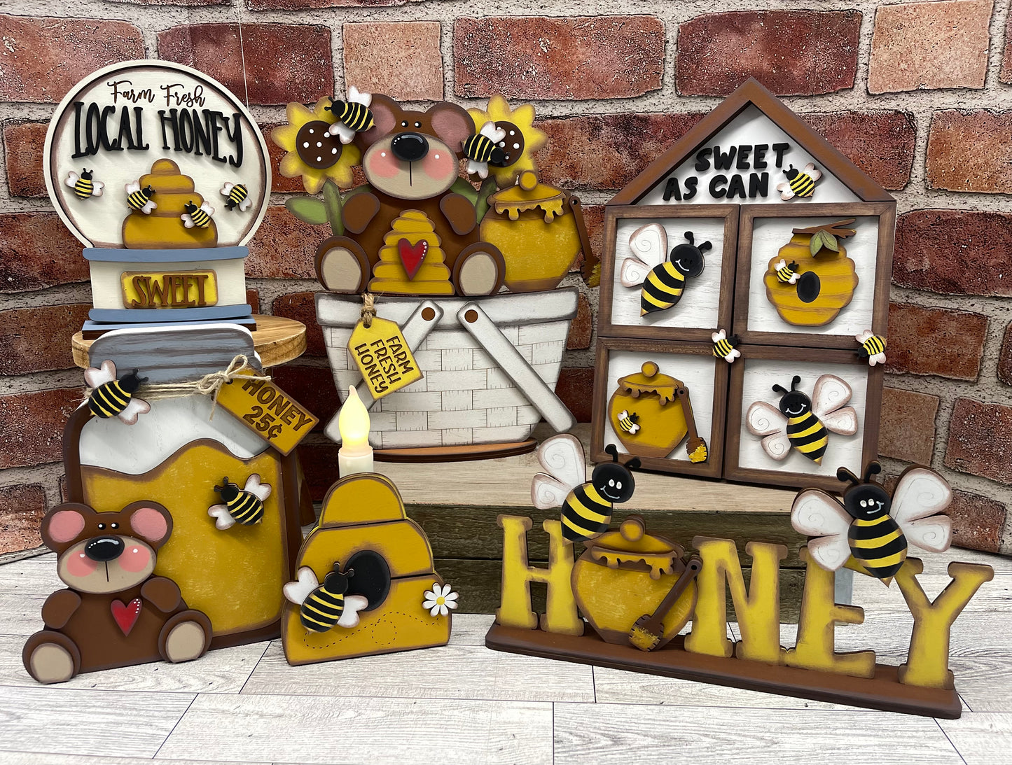 April Craft Kit - Bee Themed - basket and water globe not included
