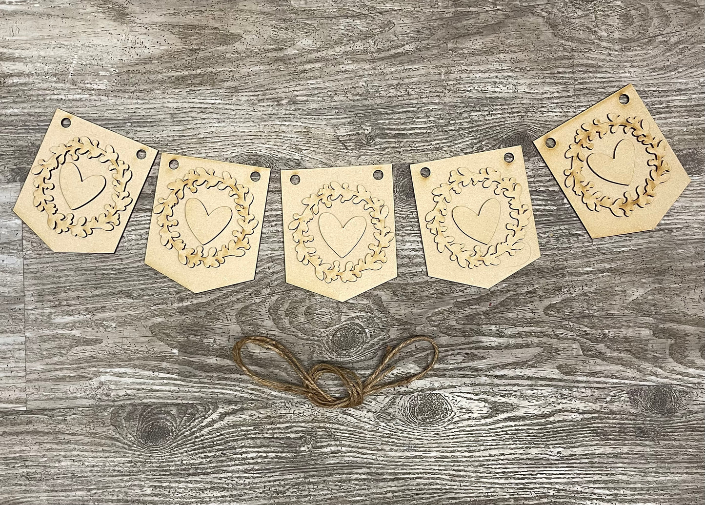 Welcome Home garland cutouts for - unpainted wooden cutouts, ready for you to paint