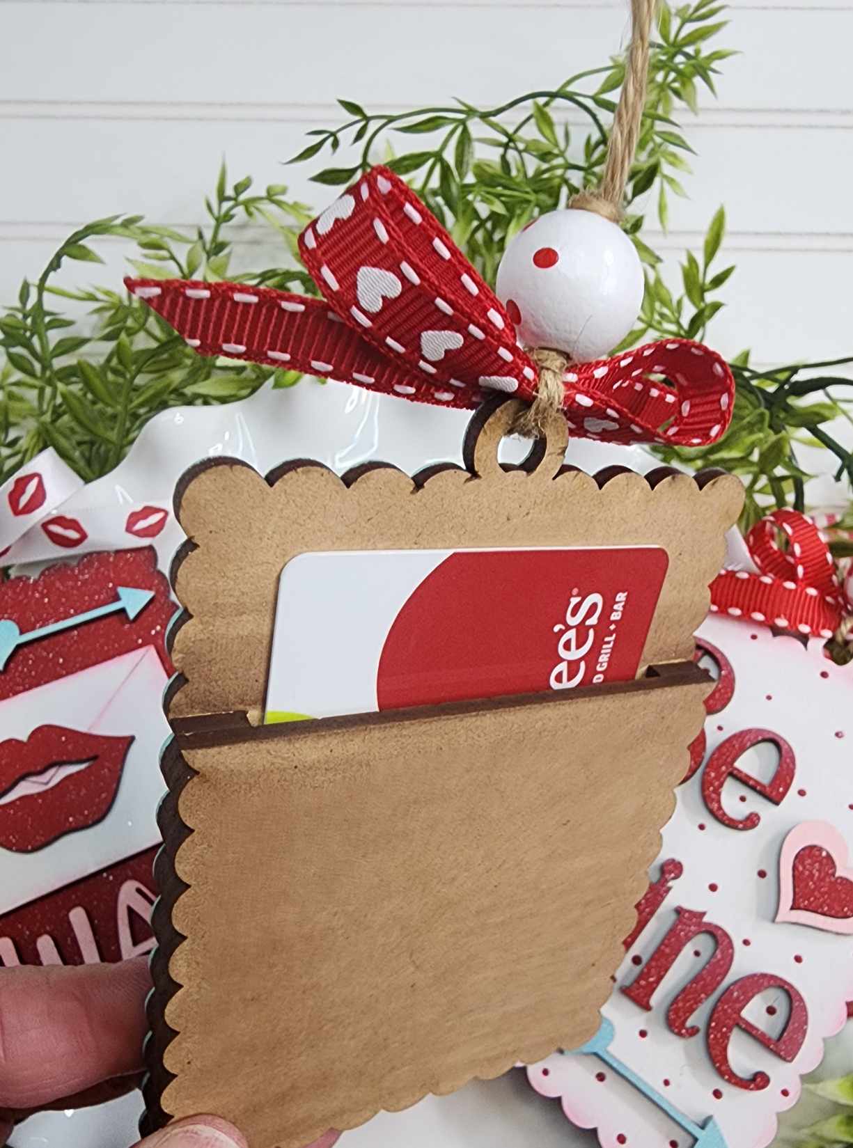 Valentines Gift Card Holders - set of 3 gift card holder cutouts, unpainted ready for you to finish