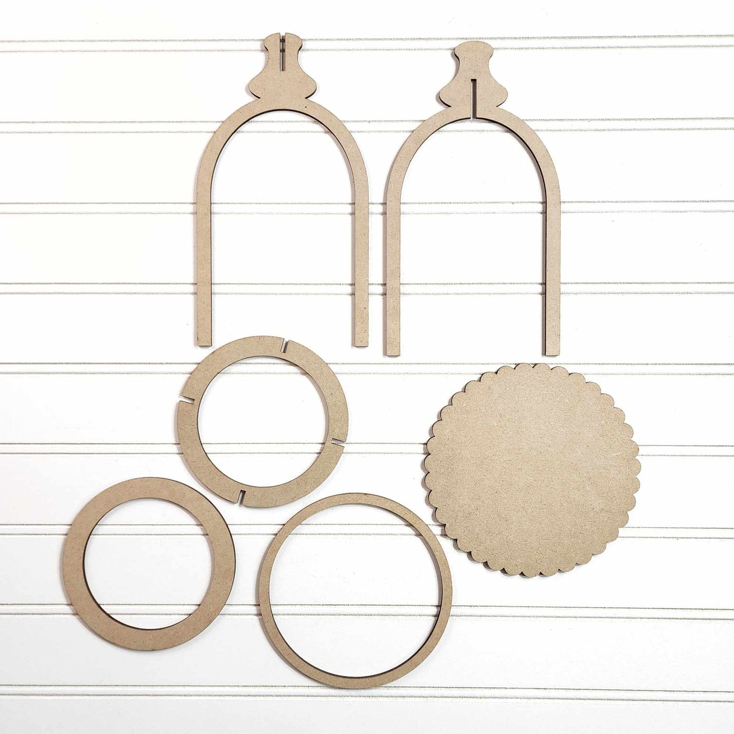 Welcome Home - Set of 3Candle Cloche cutouts - unpainted wooden cutouts, ready for you to paint