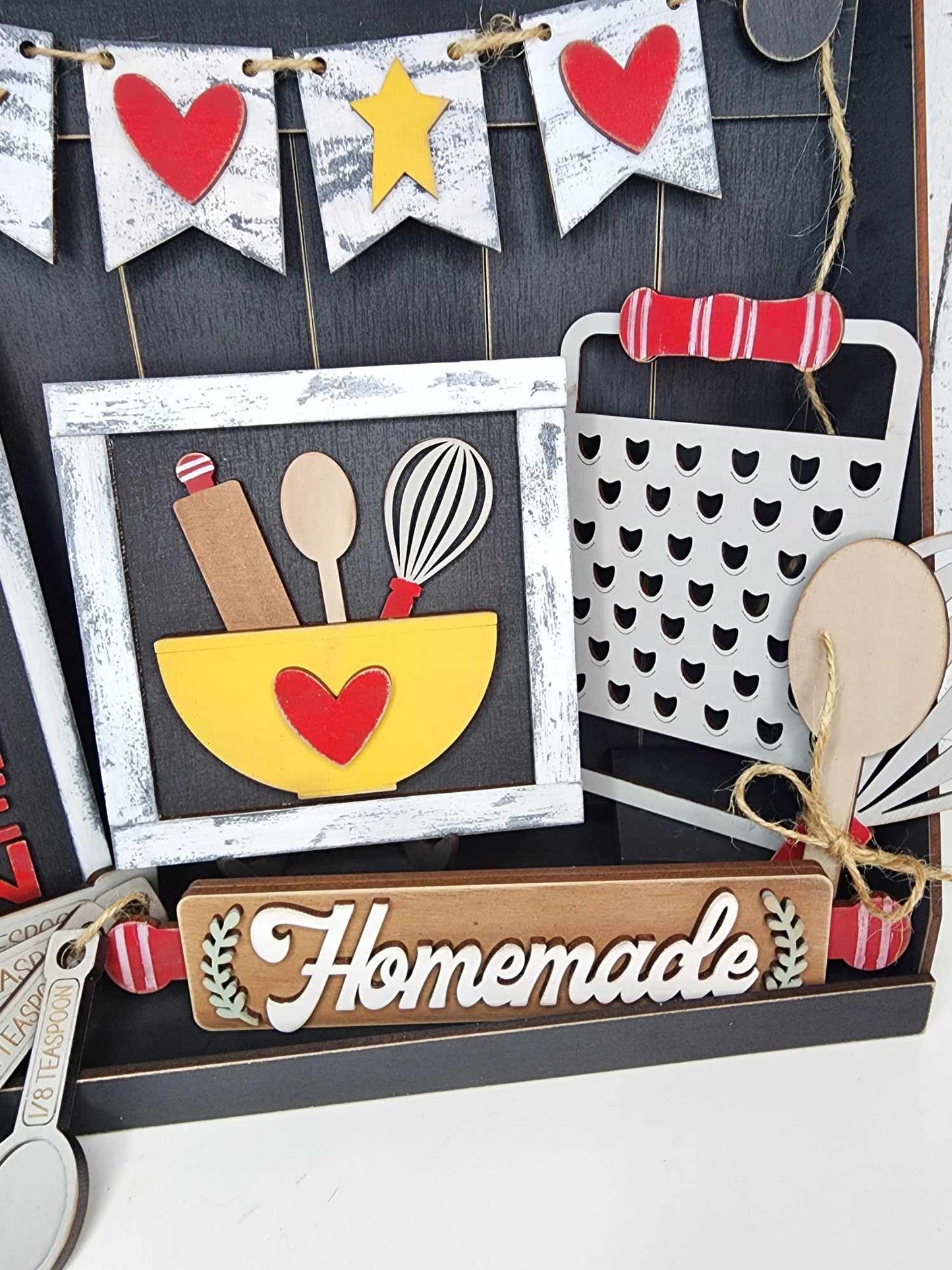 Primitive Home Collection Tiered Tray cutouts - unpainted wooden cutouts, ready for you to paint