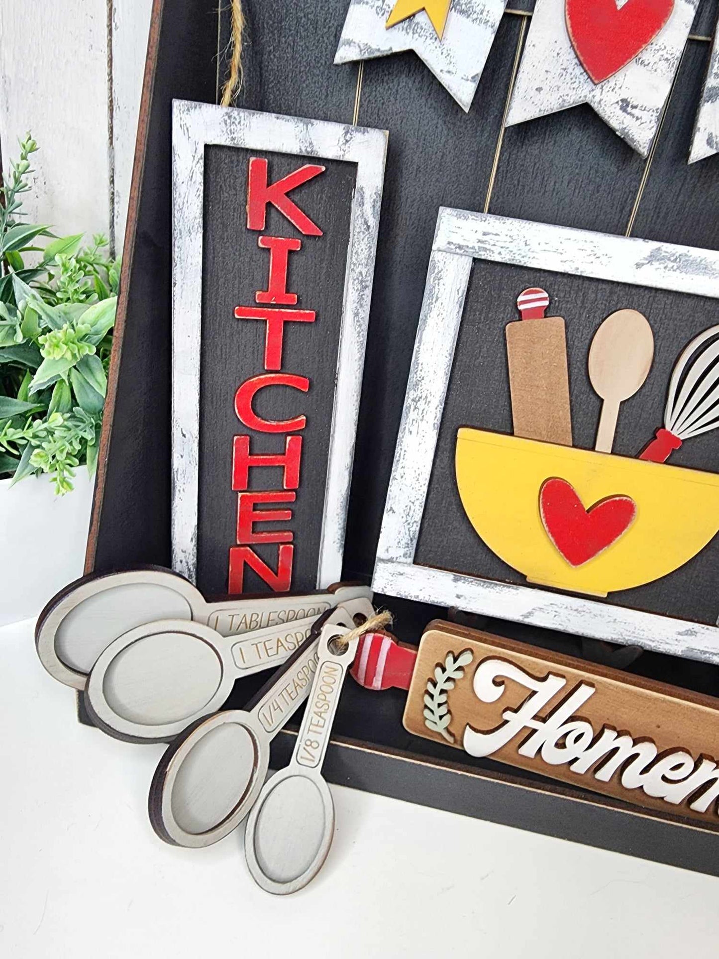 Primitive Home Collection Tiered Tray cutouts - unpainted wooden cutouts, ready for you to paint