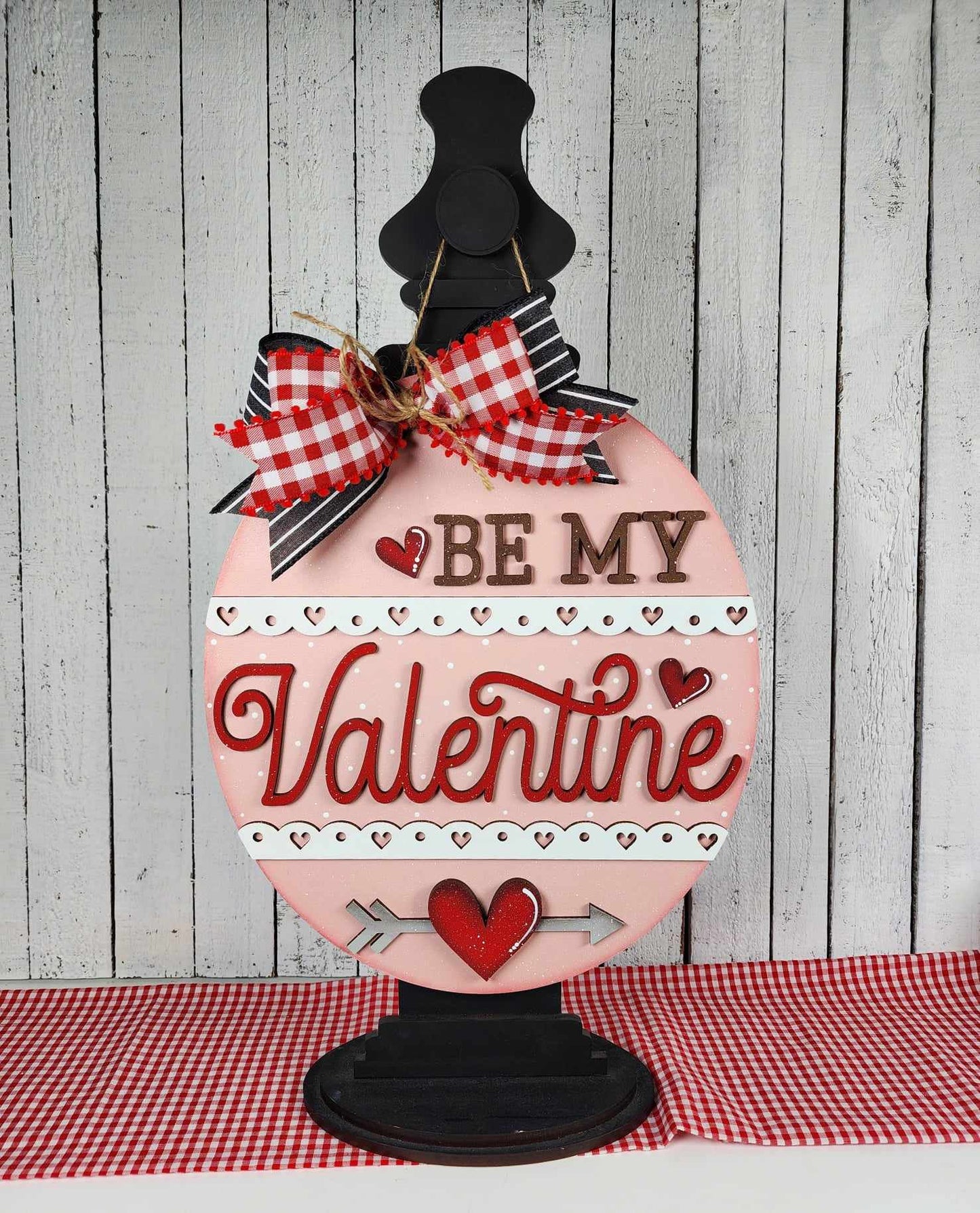 Be My Valentine Door Sign cutouts unpainted ready for you to finish