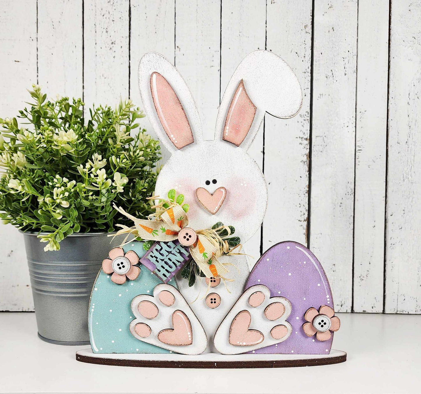 Bunny Shelf Sitter - Easter Prim Collection unpainted wooden cutout, ready for you to paint