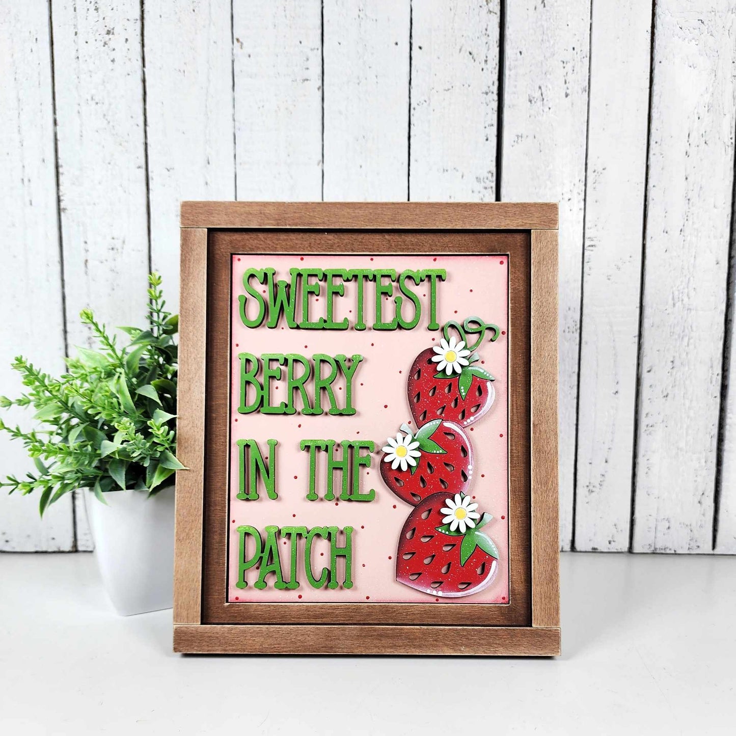 Berry Sweet Collection Sign Trio - unpainted cutouts