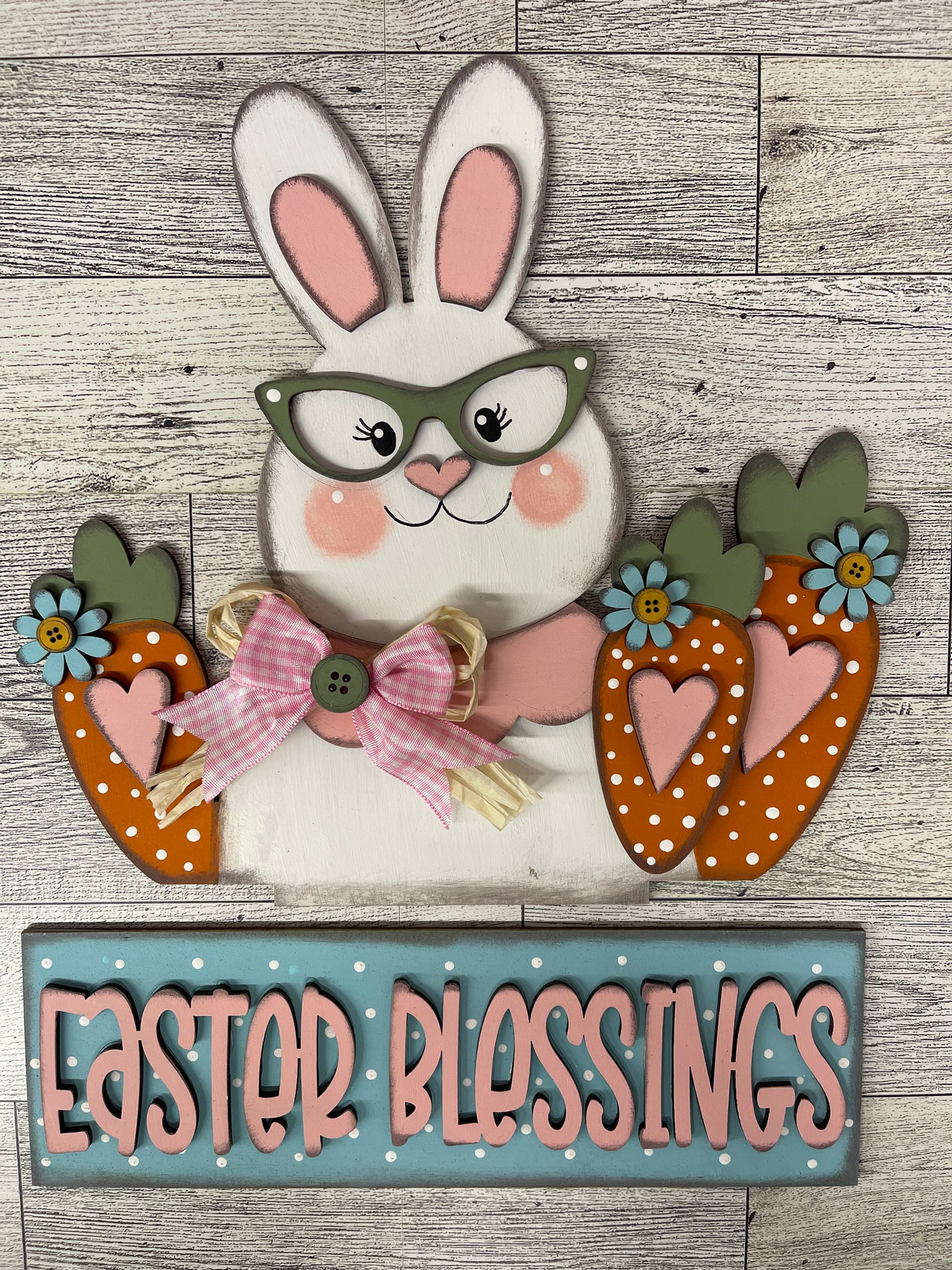 Easter Blessings Insert for Changeable Window Box unpainted wood cutouts, ready for you to paint