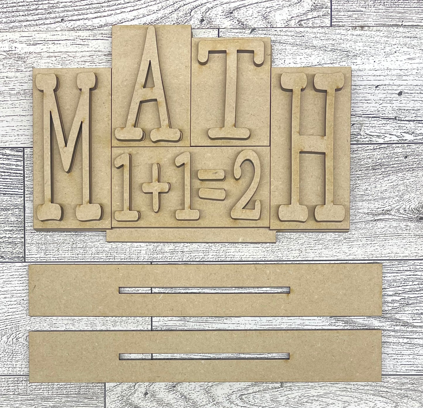 Teacher word stander kits - wood pieces, unpainted wood cutouts, ready for you to paint, scrapbook paper is not included lol