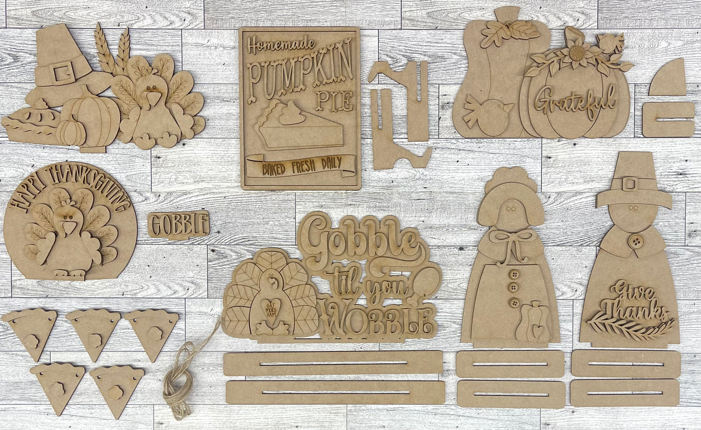 October Craft Kit - Thanksgiving Themed - basket and water globe not included