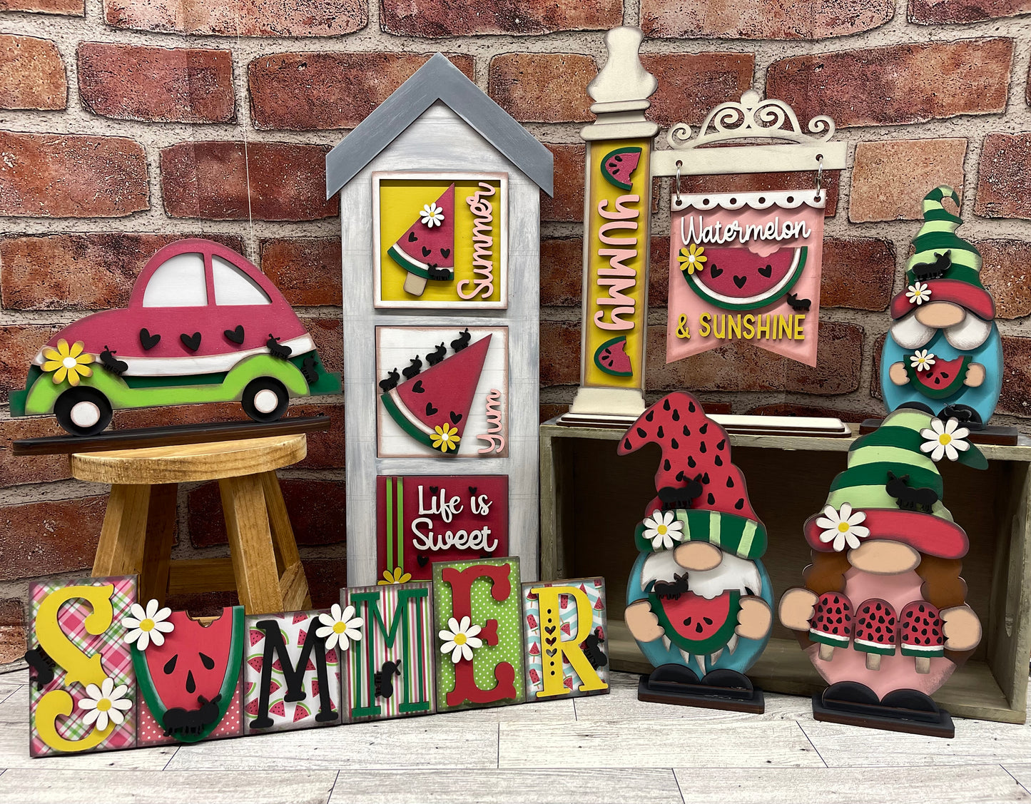 Watermelon Blocks for Leaning Ladder Kit