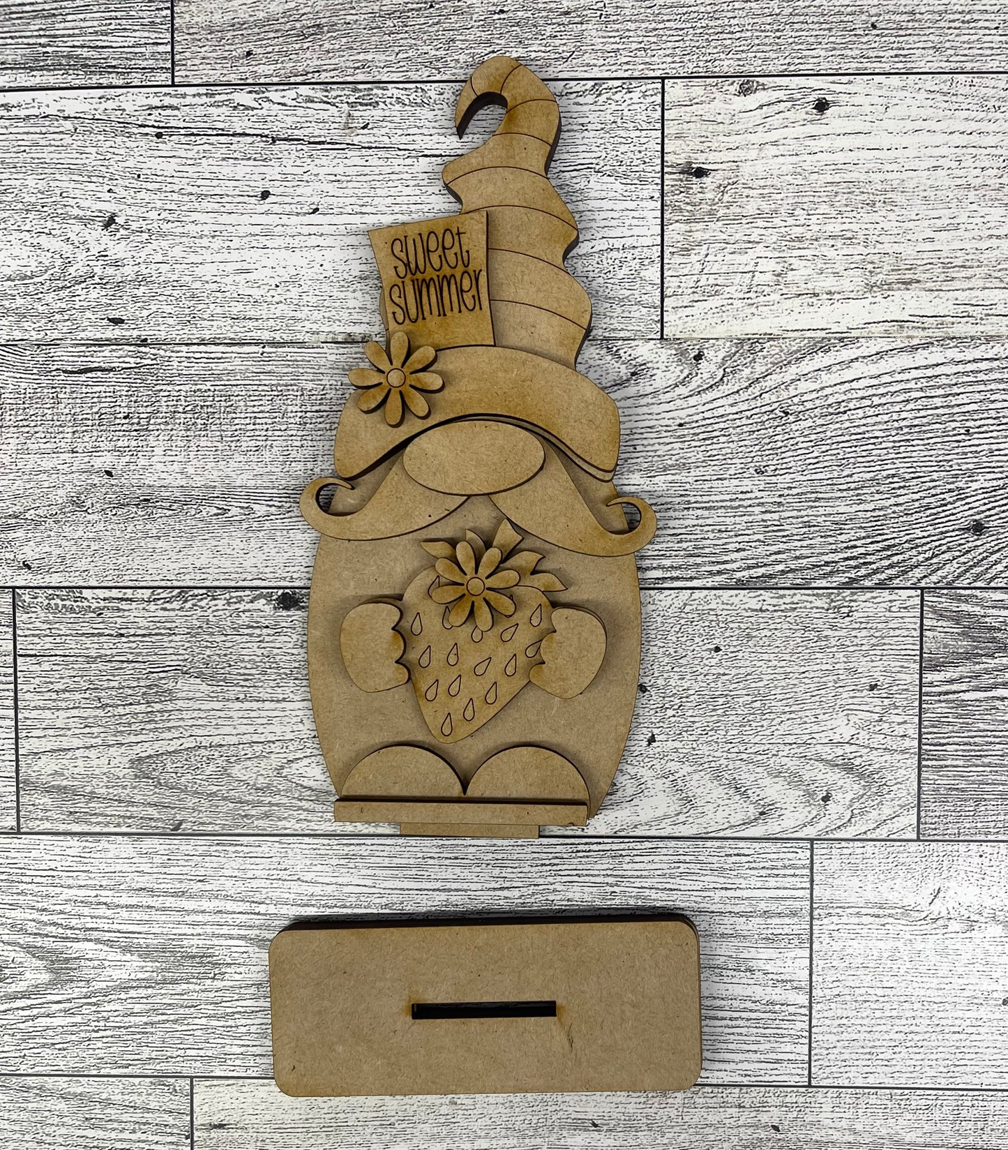 Mini Strawberry Gnome unpainted cutouts