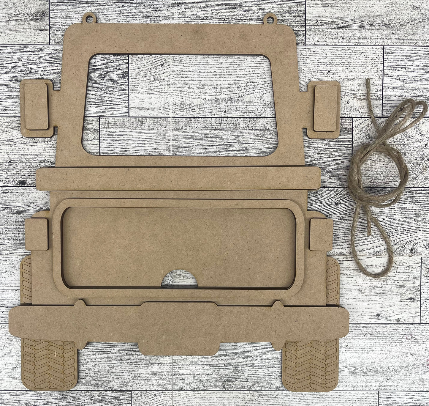 Changeable Off Road Truck unpainted wood cutouts, ready for you to paint, Insert not included