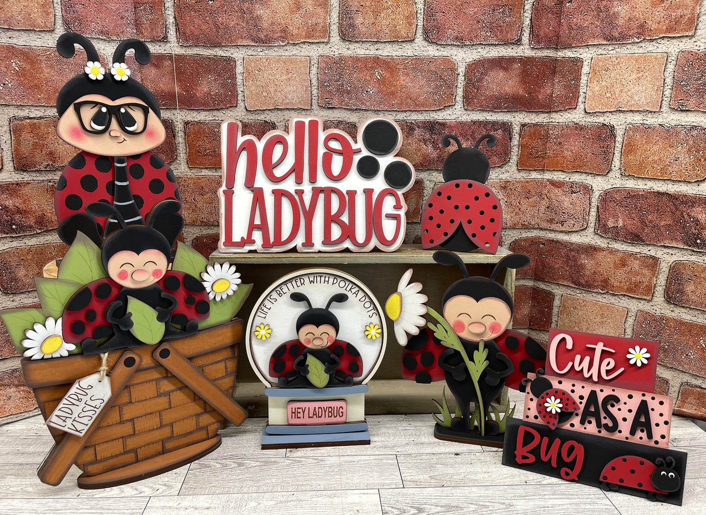 May Craft Kit - Ladybug Themed - basket and water globe not included