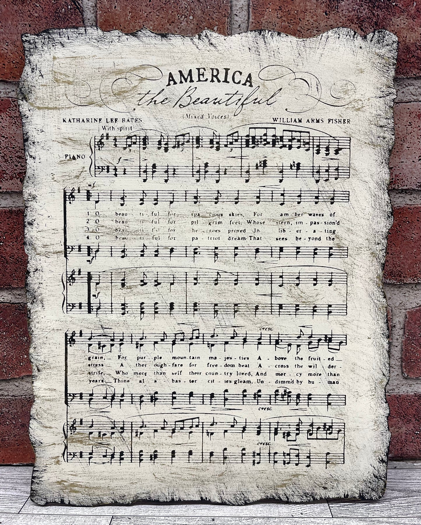America the Beautiful Cutouts, unpainted wooden cutouts - ready for you to paint