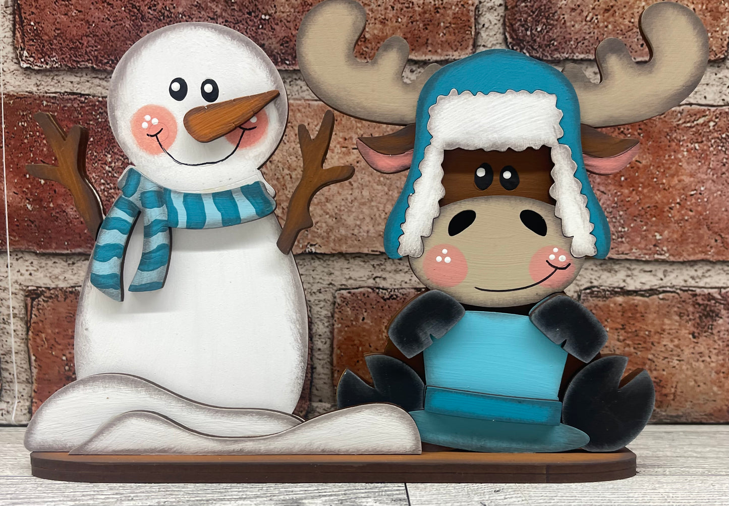 December Craft Kit - Winter Moose Themed - basket and water globe not included