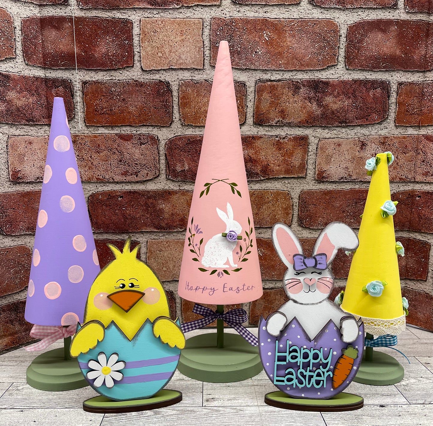 Easter Chick and Bunny Stander unpainted cutouts