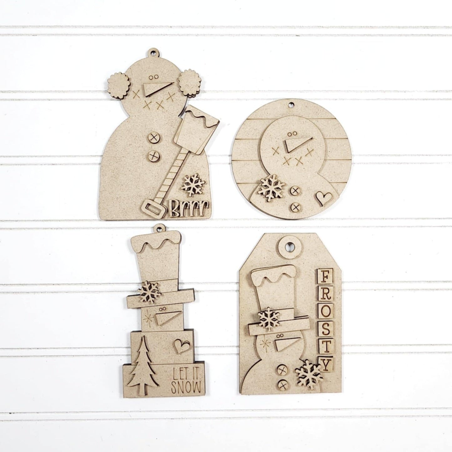 May - Dar's Christmas Craft Club - unpainted wood cutouts, ready for you to paint