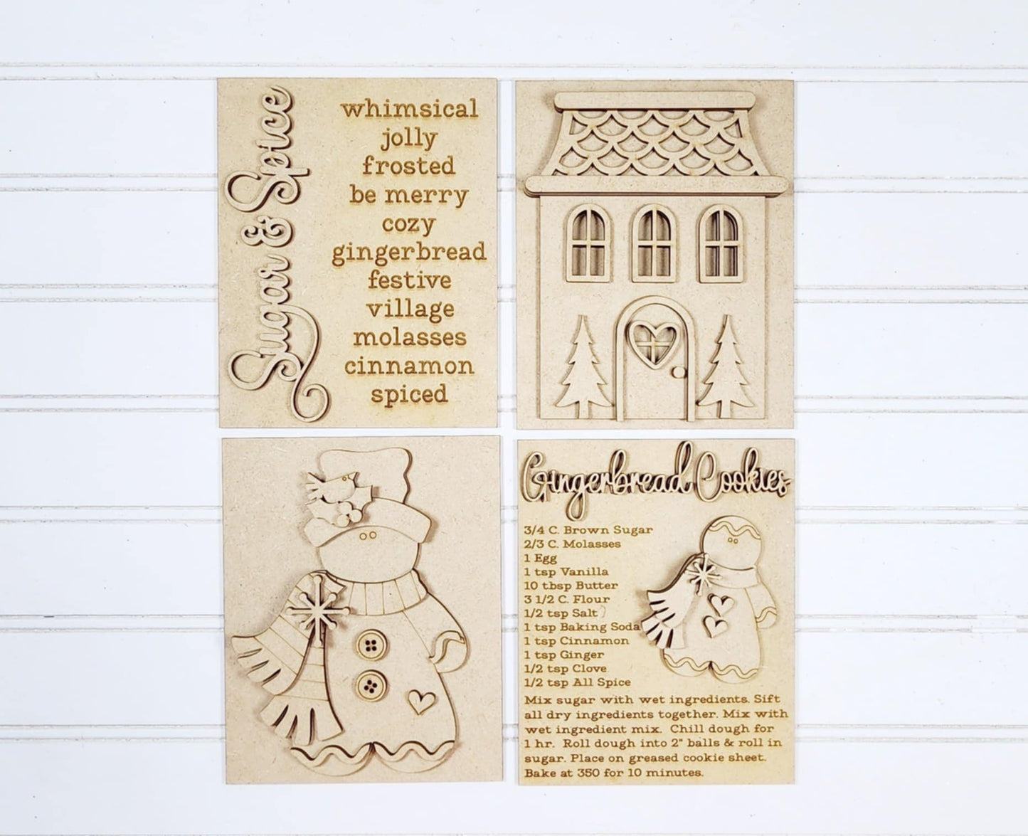 Victorian Gingerbread Collection Signs - unpainted cutouts