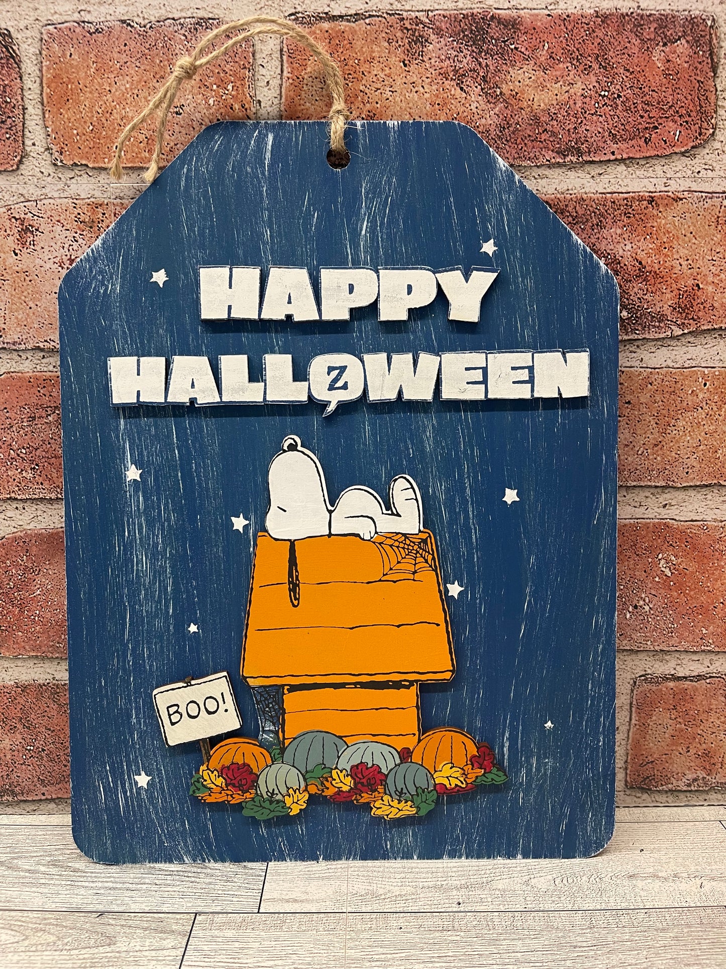 Happy Halloween Snoopy Doghouse - Peanuts Gang Cutout unpainted wood ready for you to paint