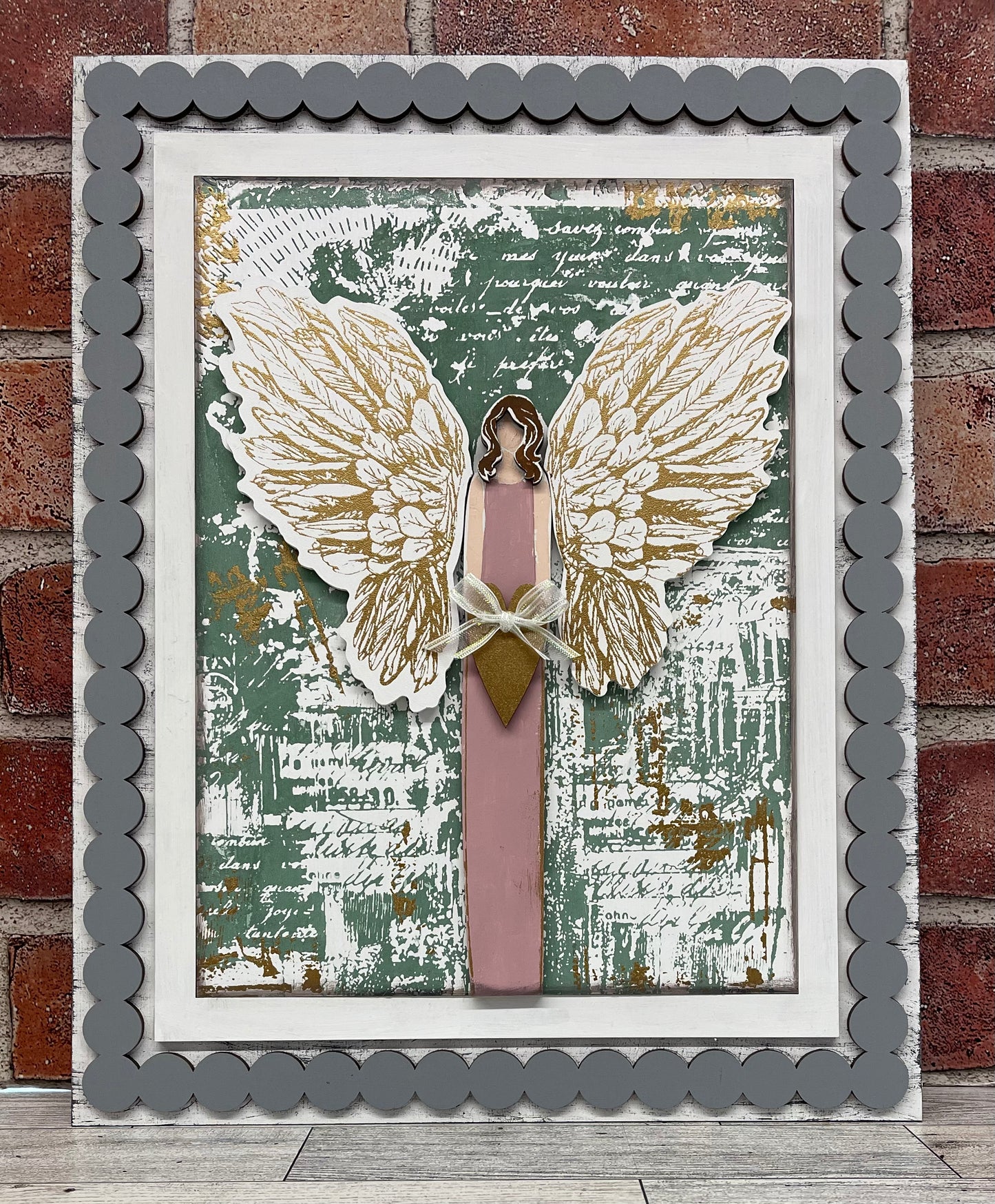 Painterly Angel pieces only, 2 sets - wood pieces, unpainted wood cutouts, ready for you to paint