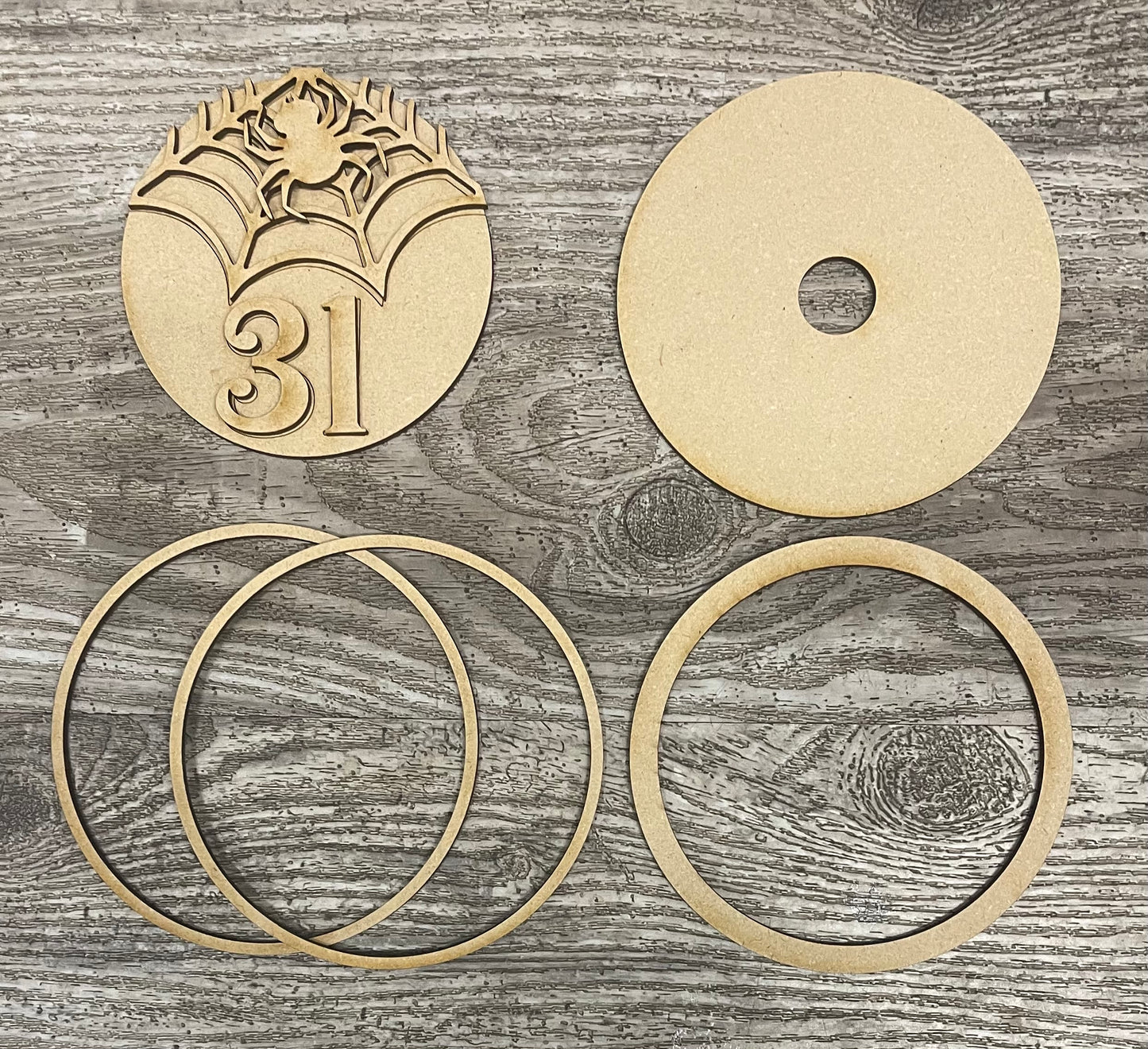 Large Changeable jar lid kit, unpainted wooden cutouts - ready for you to paint