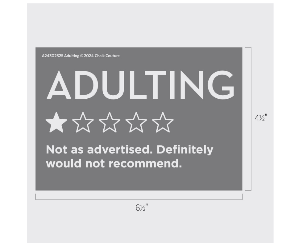 Adulting Cutouts, unpainted wooden cutouts - ready for you to paint