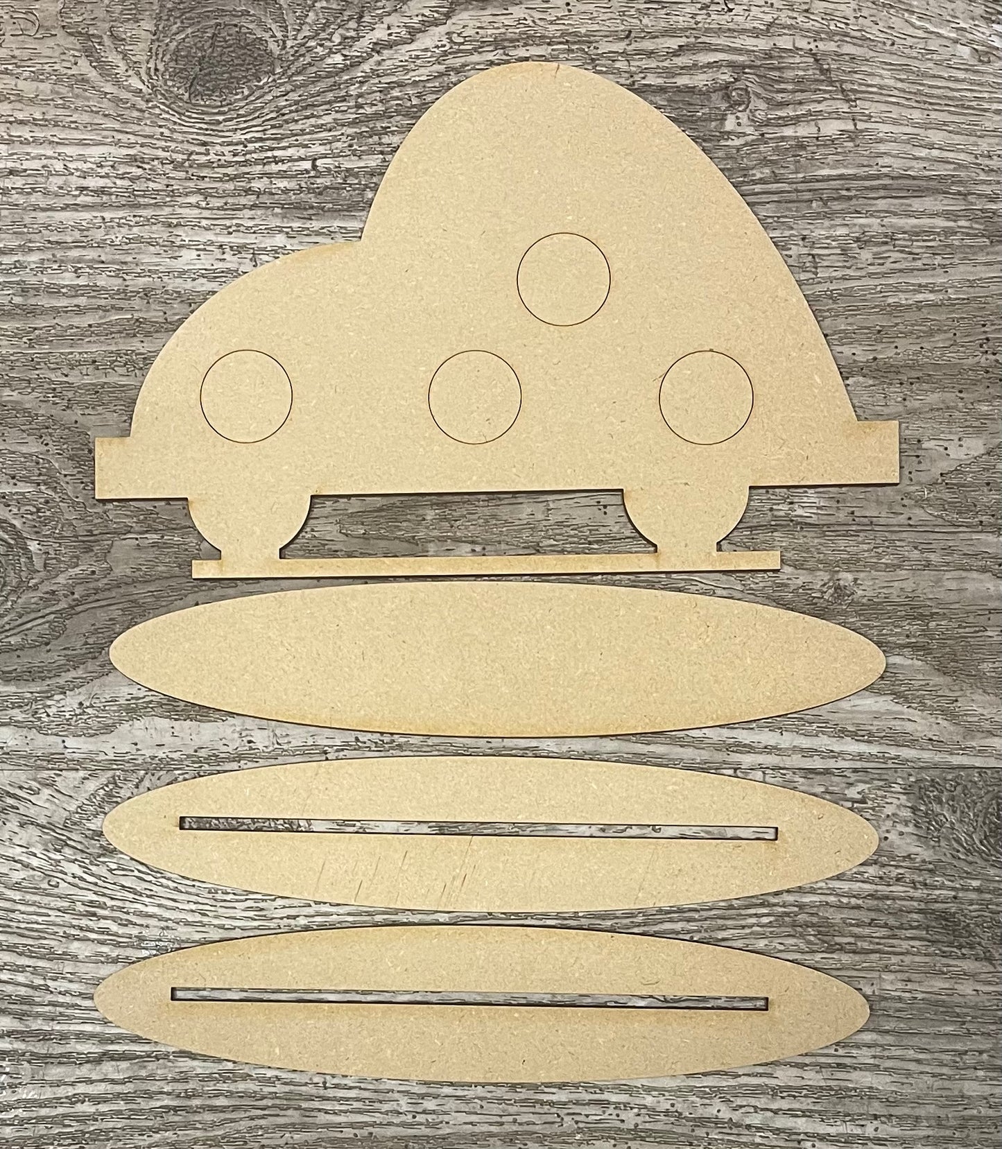 Changeable Car kit - Car Backer only, unpainted wooden cutouts - ready for you to paint