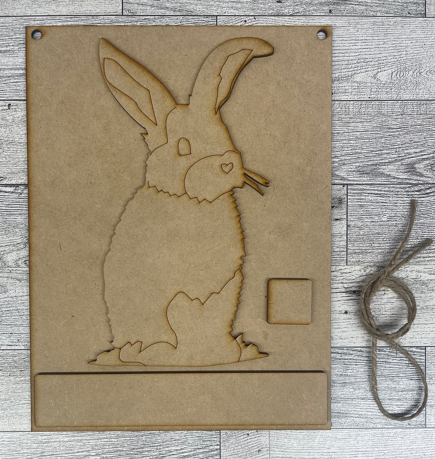 Bunnies & Co. March Club Sign - goes with Chalk Couture Transfer - wood cutouts ready to paint