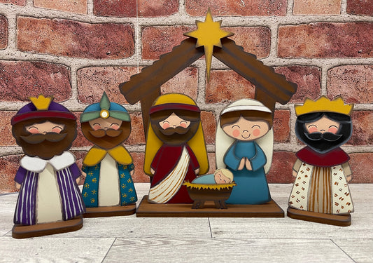 Nativity standers.- unpainted cutouts, ready for you to paint