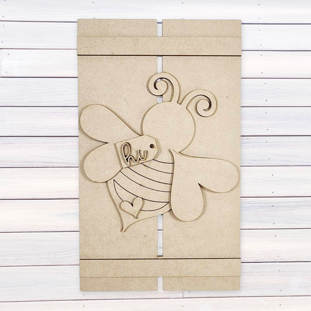 Bee - Hello Honey Collection unpainted wooden cutout, ready for you to paint (Copy)