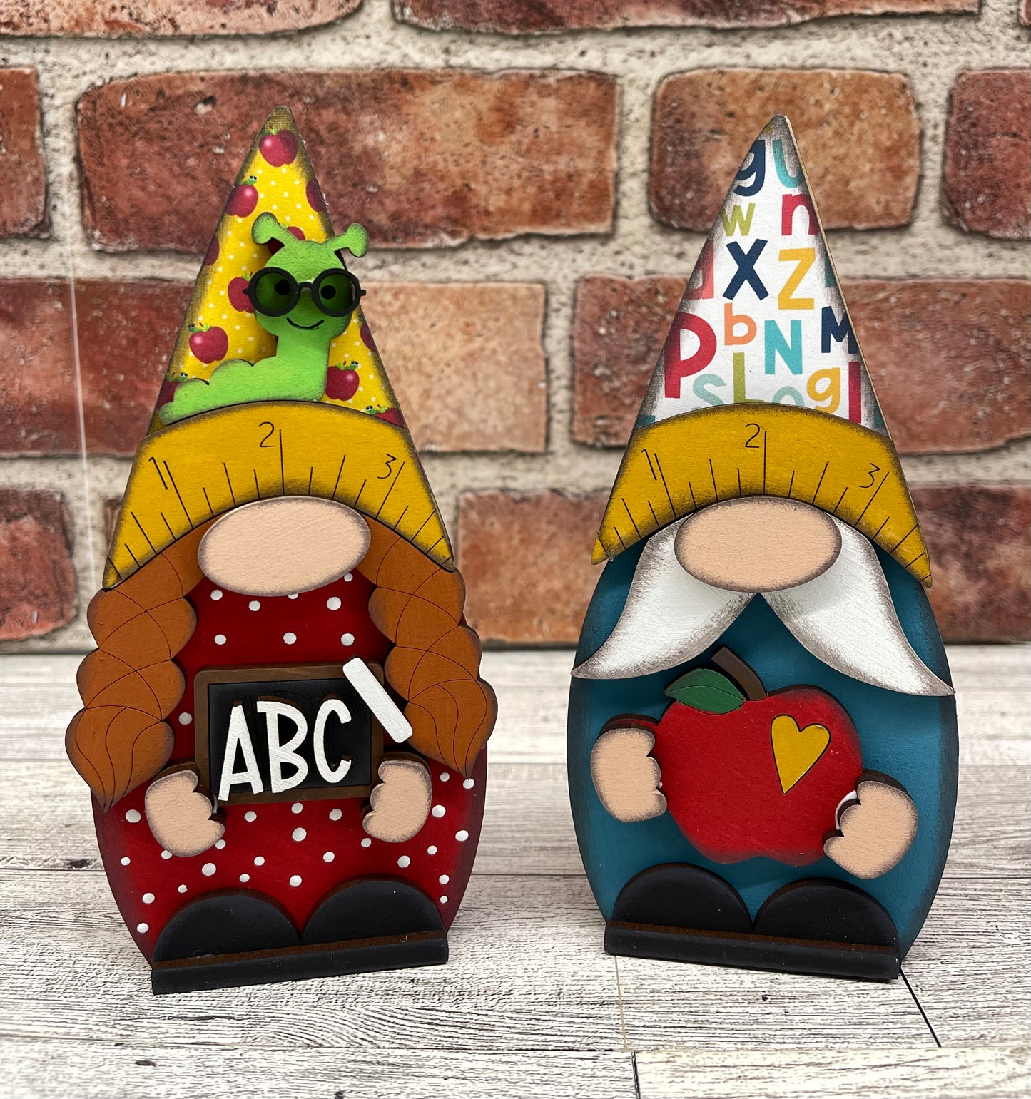 Chunky Teacher Gnomes unpainted cutouts