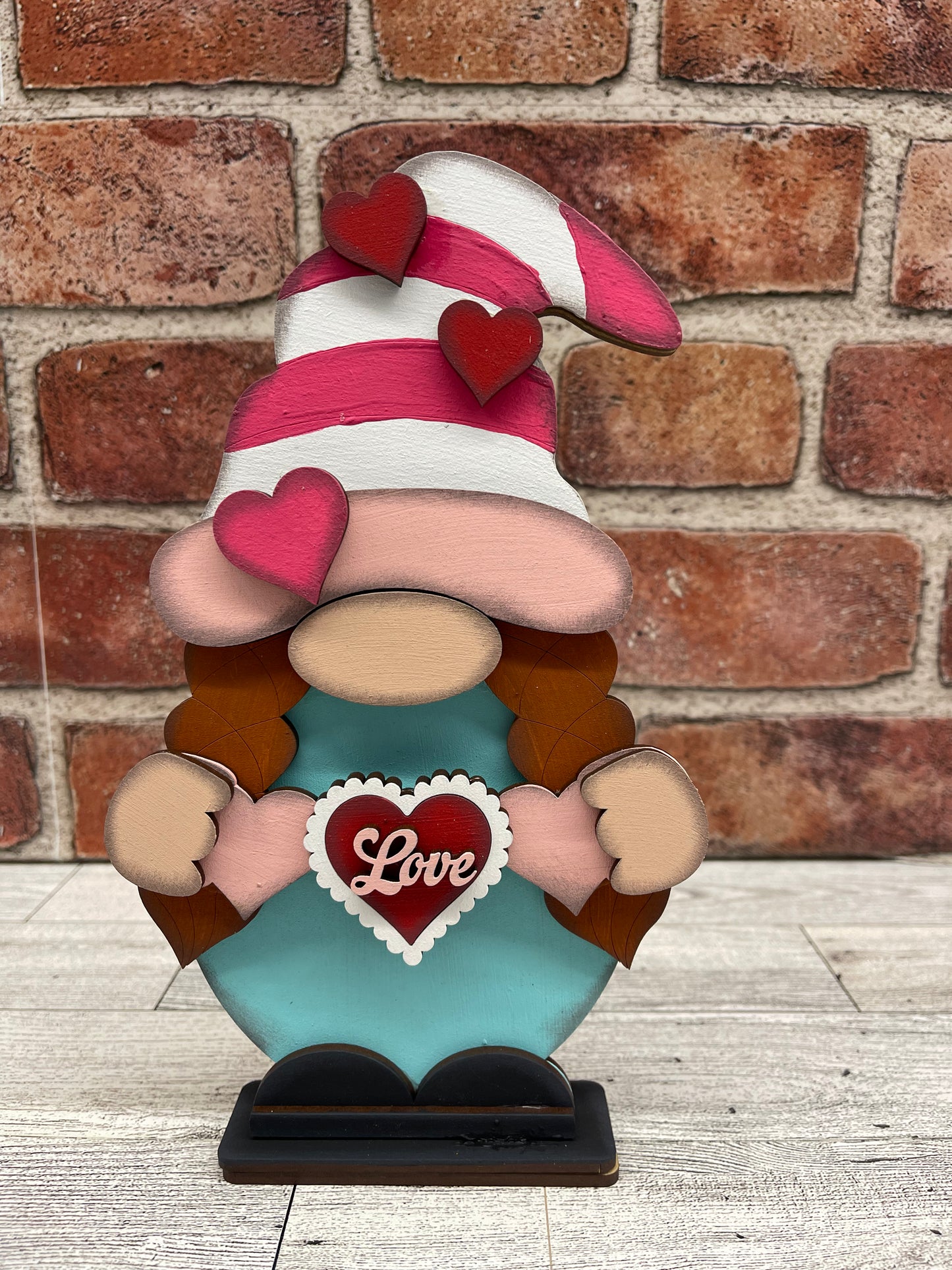Valentine’s Gnome - Boy or Girl wood cutouts, unpainted ready for you to paint