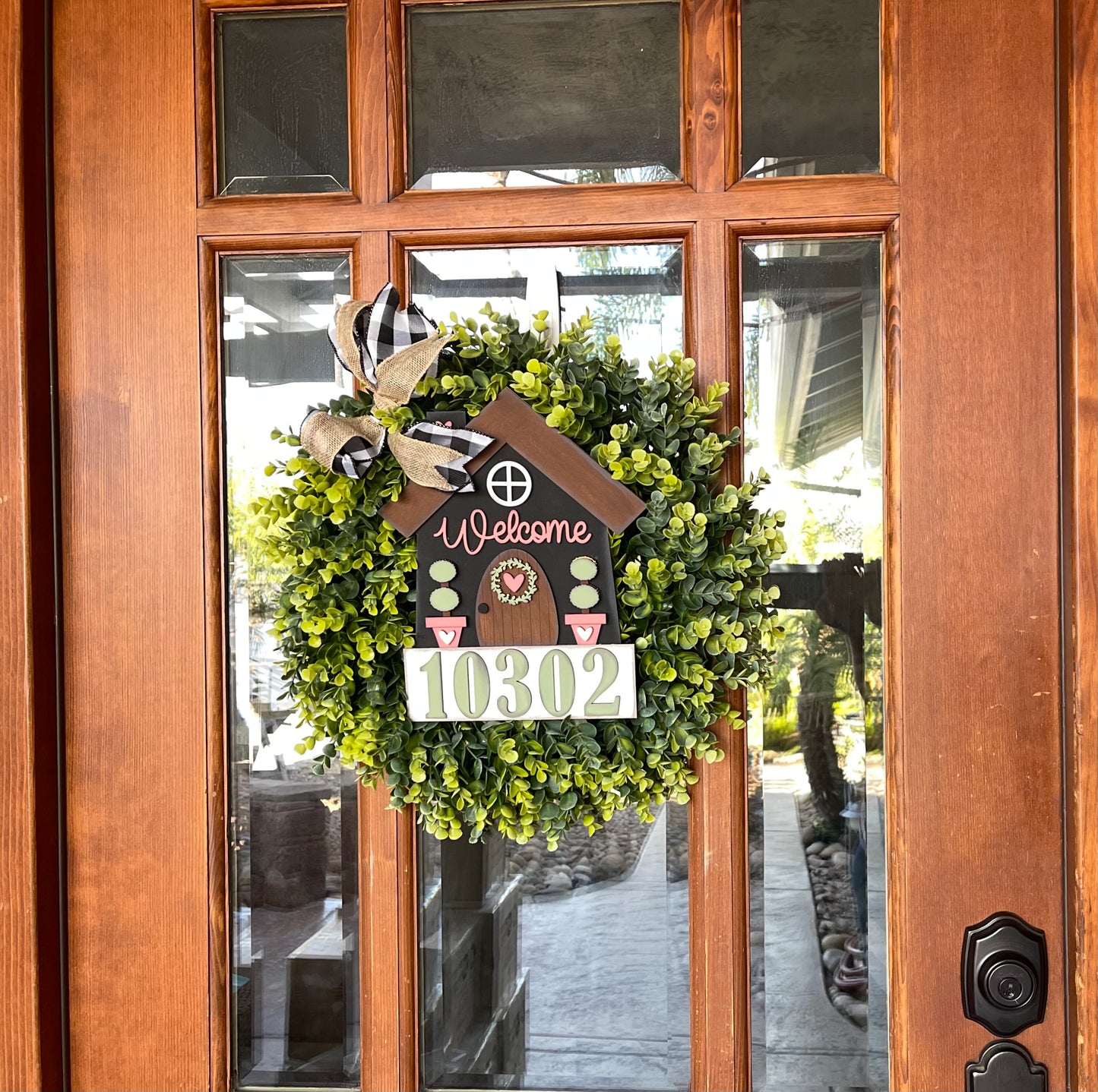 Welcome Home sign for wreath, standing or hanging cutouts - unpainted wooden cutouts, ready for you to paint