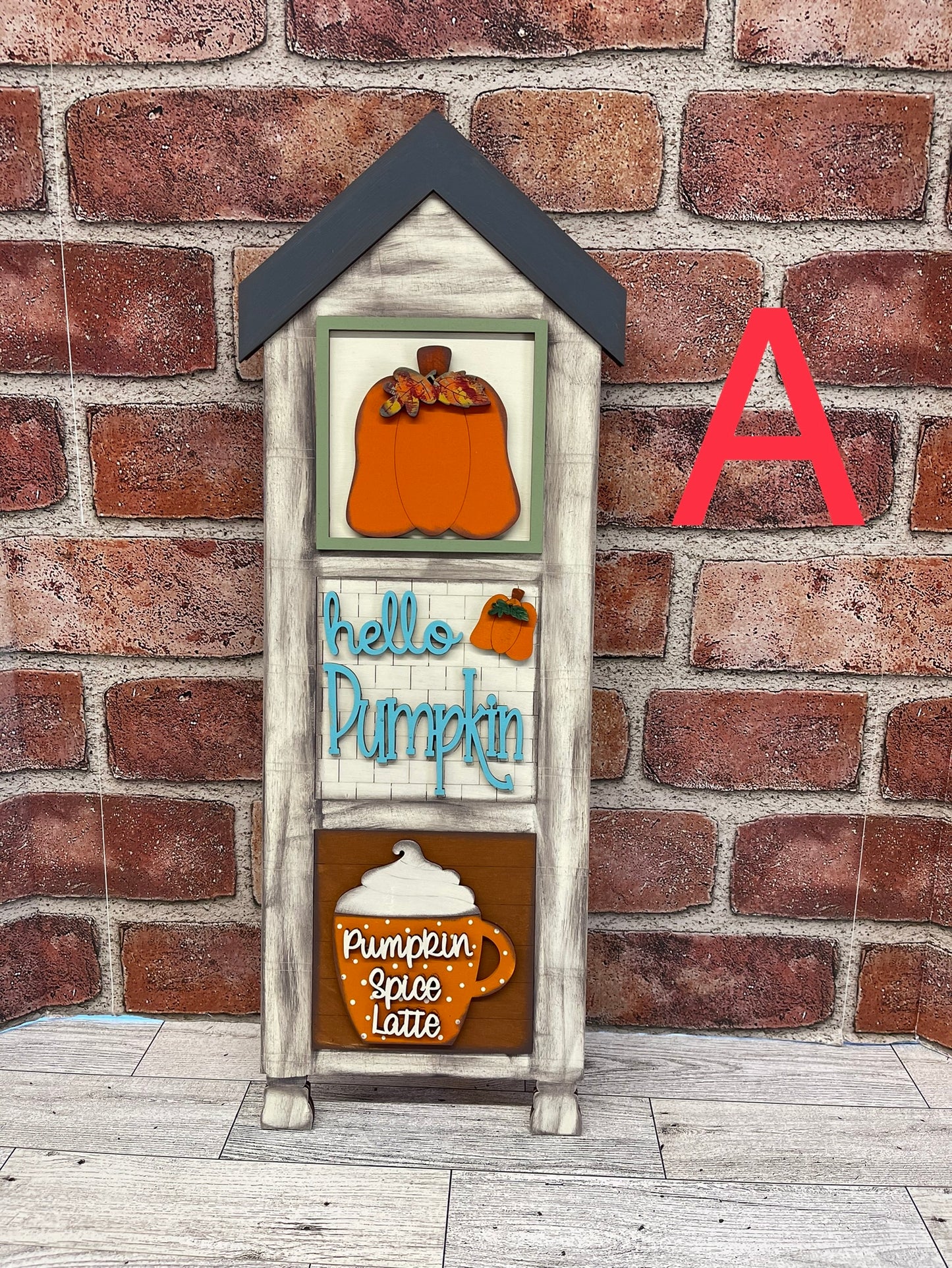 Sets of 3 Fall Blocks only Kit, DIY Unpainted Wooden Kit, DIY Blocks for Leaning Ladder Kit