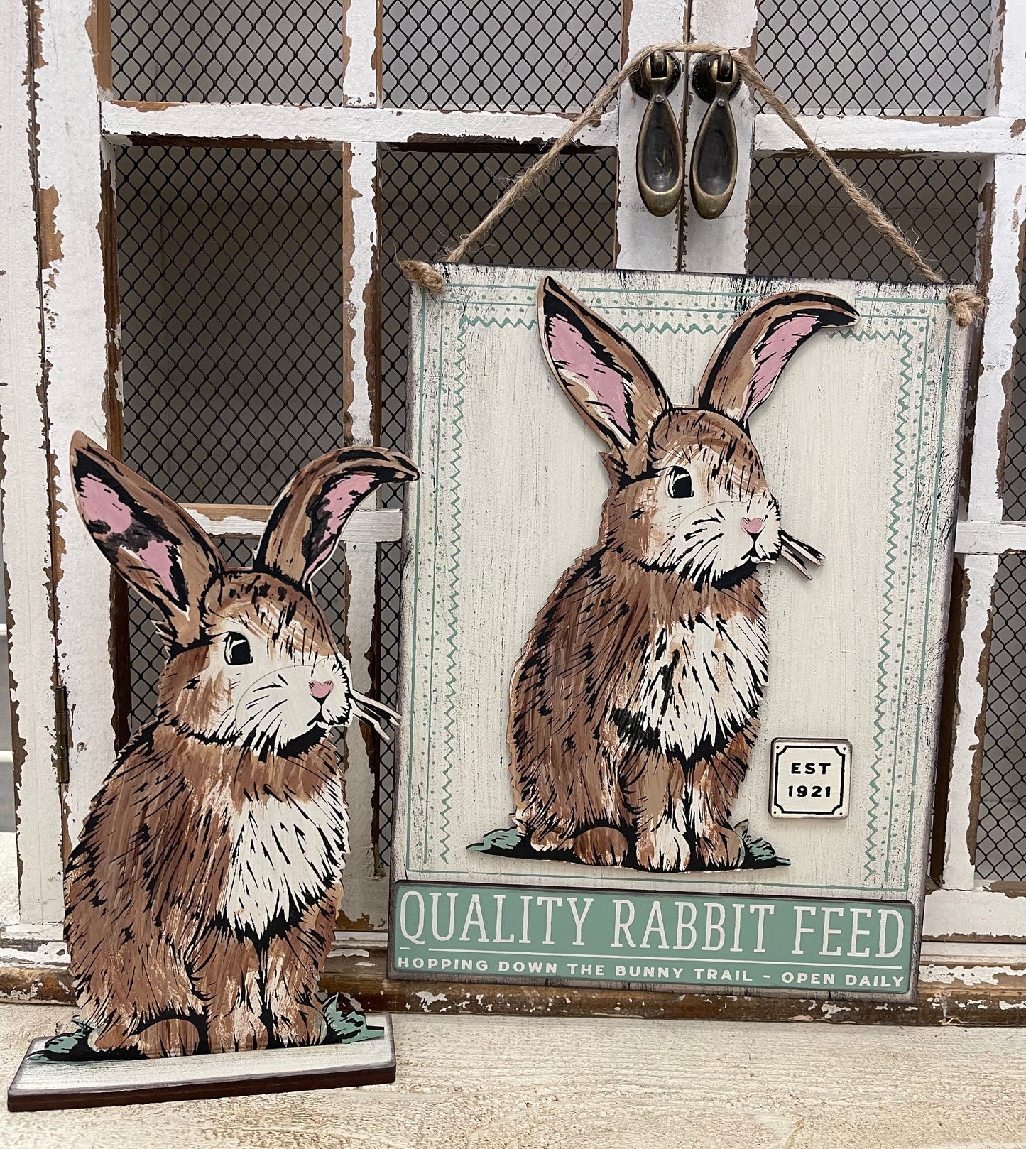 Bunnies & Co. March Club Sign - goes with Chalk Couture Transfer - wood cutouts ready to paint