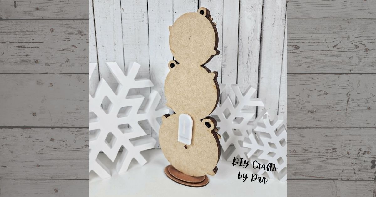 Jolly St. Nick Bells Stander - unpainted wood cutouts, ready for you to paint
