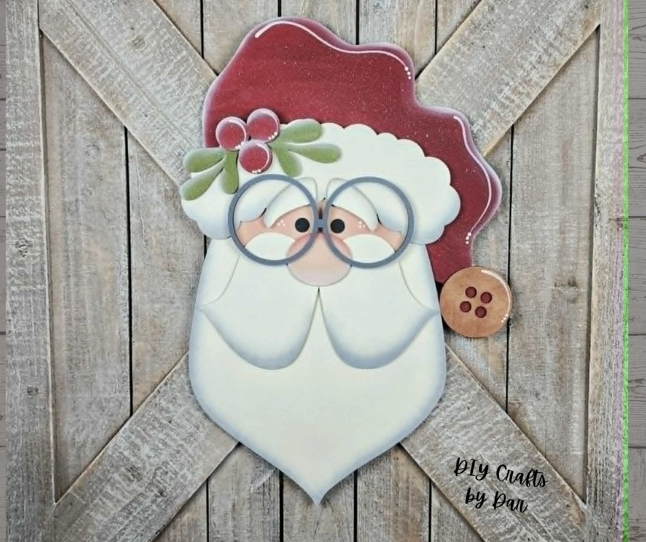 Jolly St. Nick Door Sign - unpainted wood cutouts, ready for you to paint