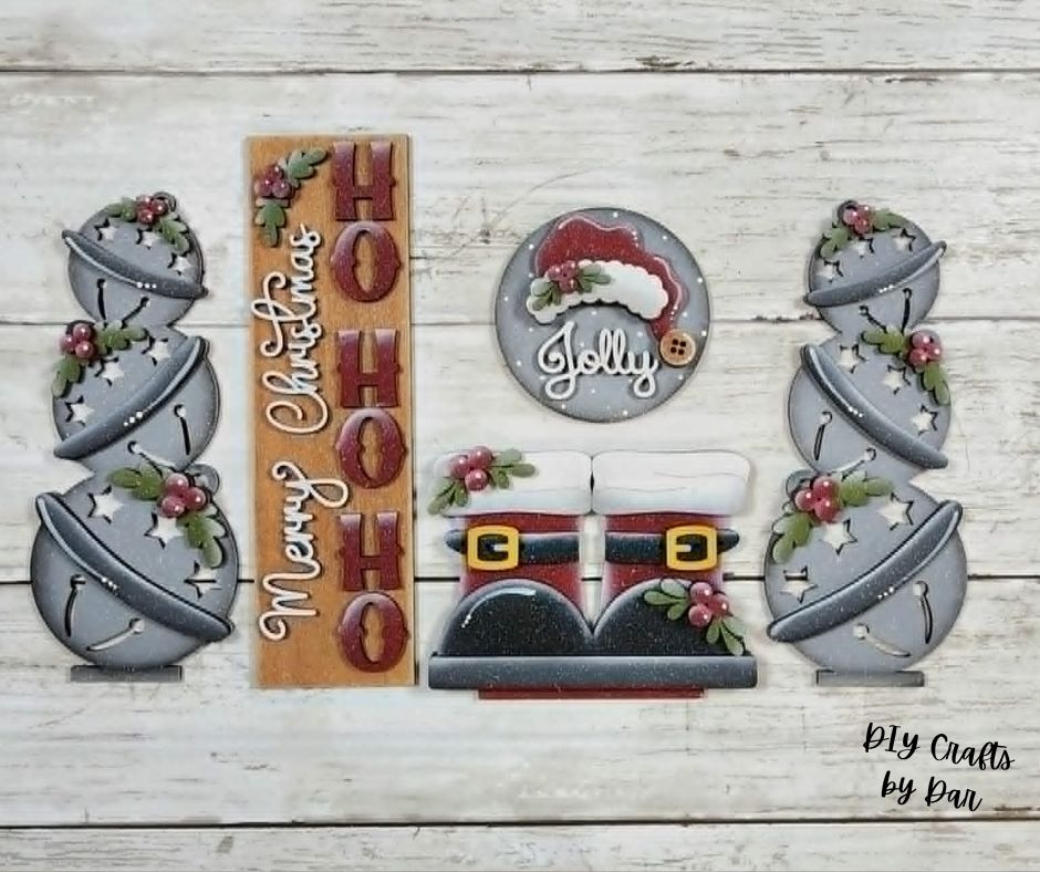Jolly St. Nick - Christmas Barn Door inserts - wood cutouts - unpainted wooden cutouts, ready for you to paint