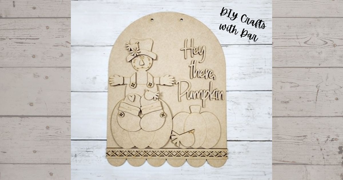 Fall Hey There Pumpkin Door Sign - unpainted ready for you to finish