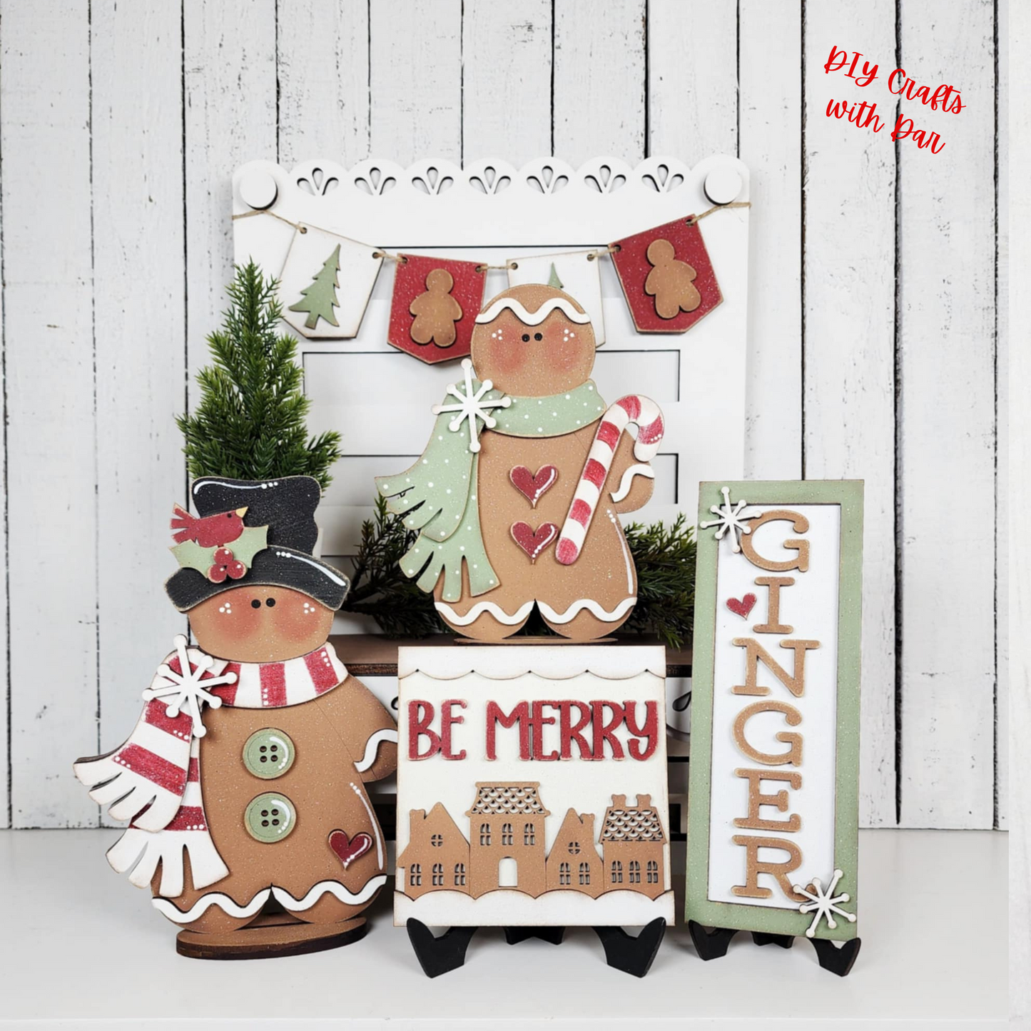Day 9 - Christmas in July - Victorian Gingerbread Decor Set Cutouts - Ready for you to paint
