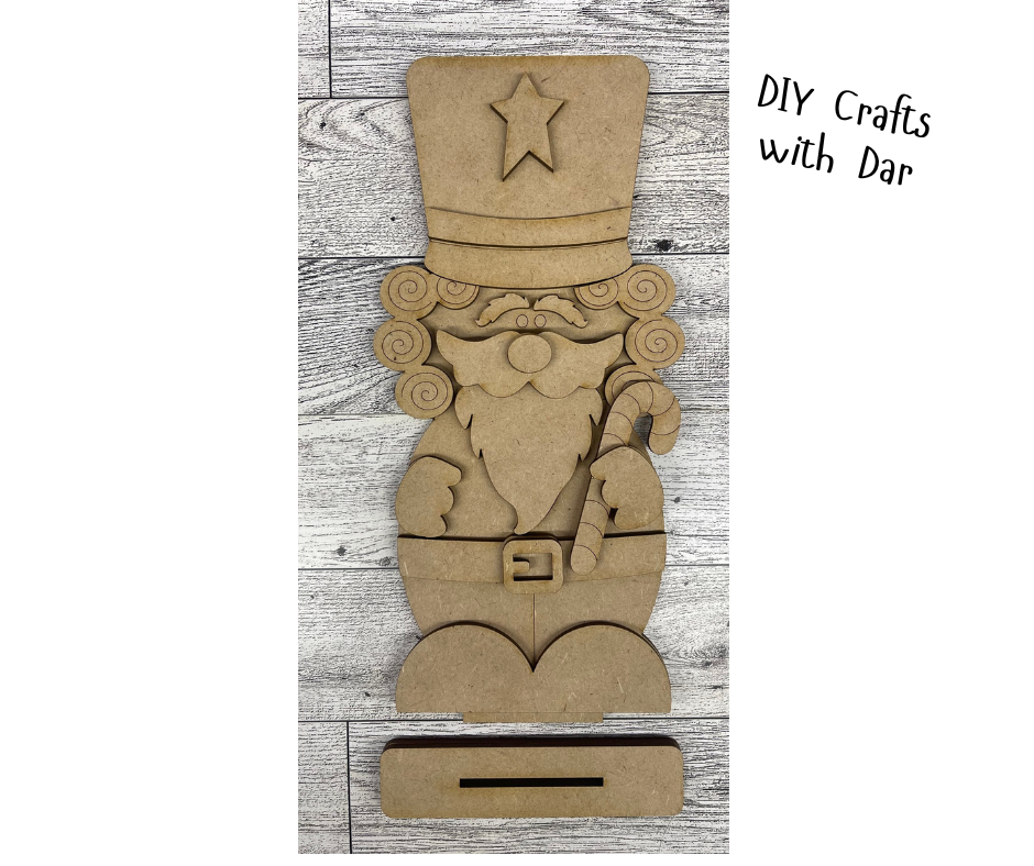January - Add On - Nutcracker Stander only - unpainted wood cutouts, ready for you to paint