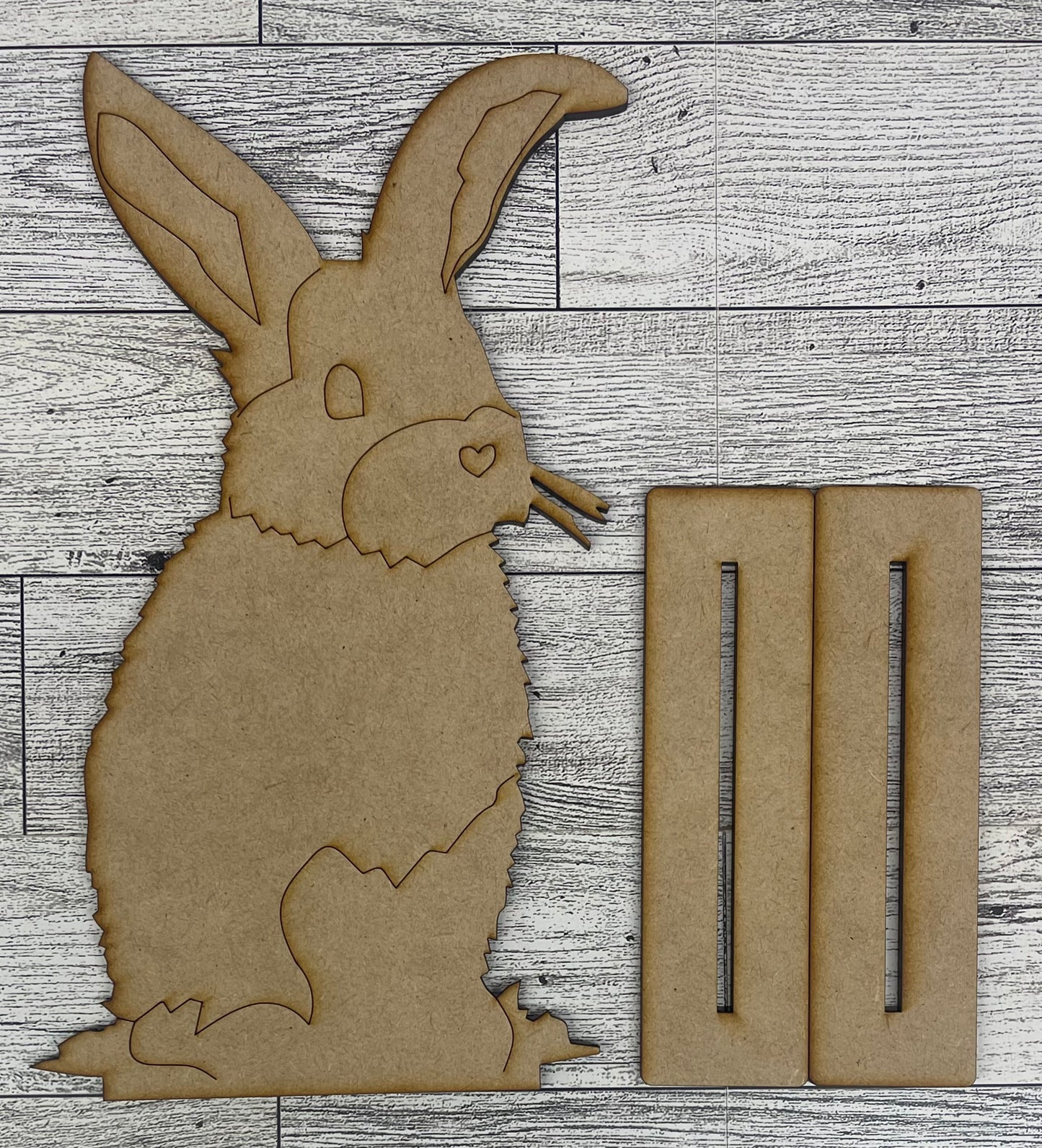 Bunnies & Co. March Club Sign - goes with Chalk Couture Transfer - wood cutouts ready to paint